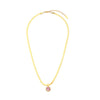 Wholesale Jewelry Retro Round 304 Stainless Steel Zircon 18K Gold Plated Inlay Necklace