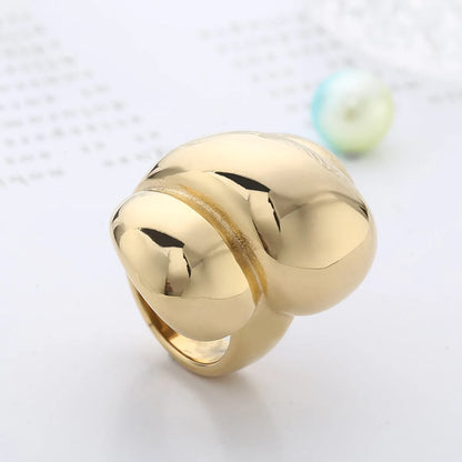 Retro Round Stainless Steel Rings