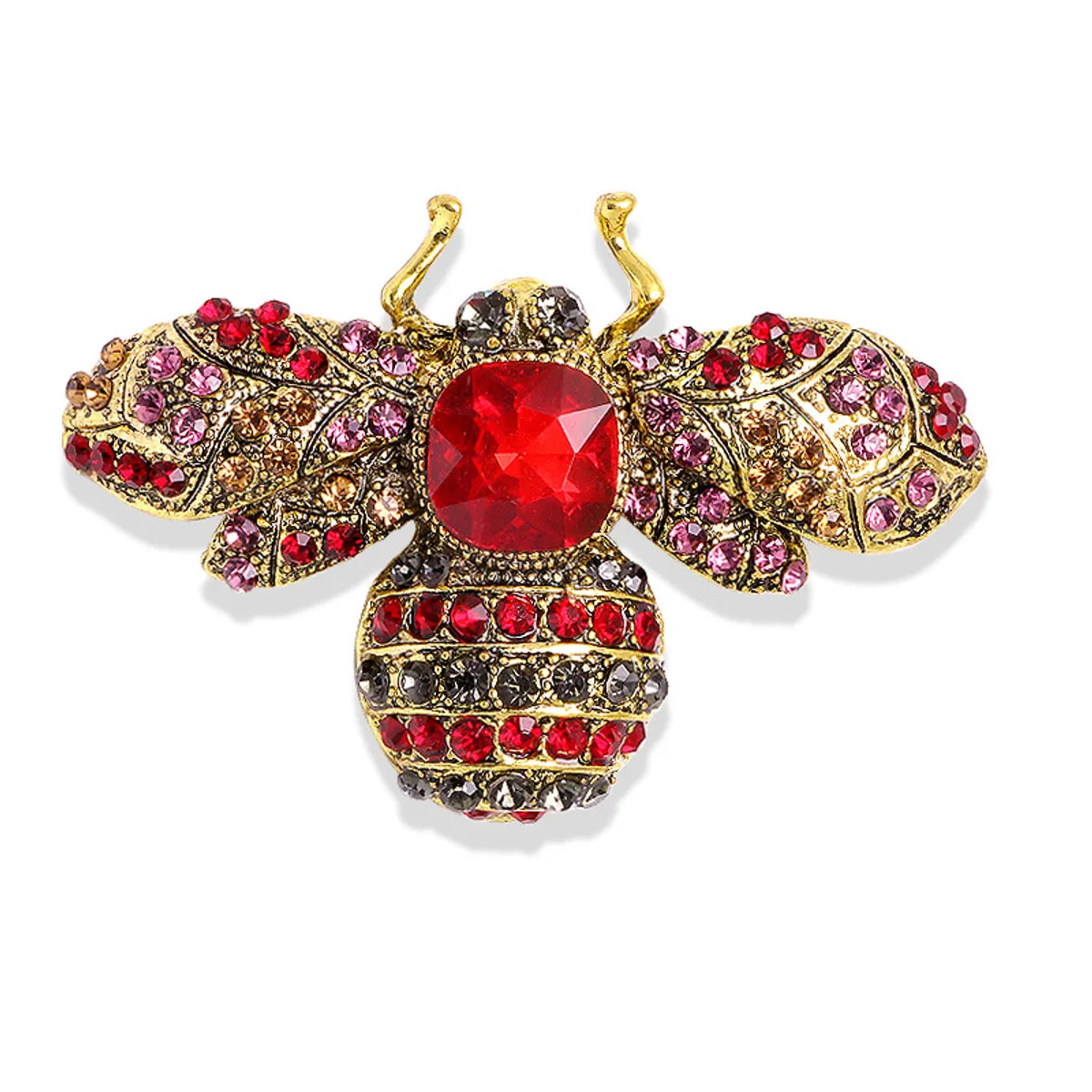 Retro Shiny Insect Alloy Inlay Rhinestones Unisex Brooches