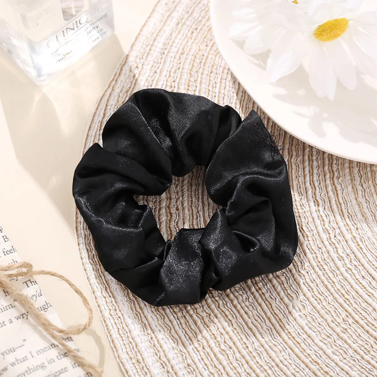 Retro Silk Satin Large Solid Color Hair Scrunchies Wholesale Nihaojewelry