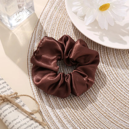 Retro Silk Satin Large Solid Color Hair Scrunchies Wholesale Nihaojewelry