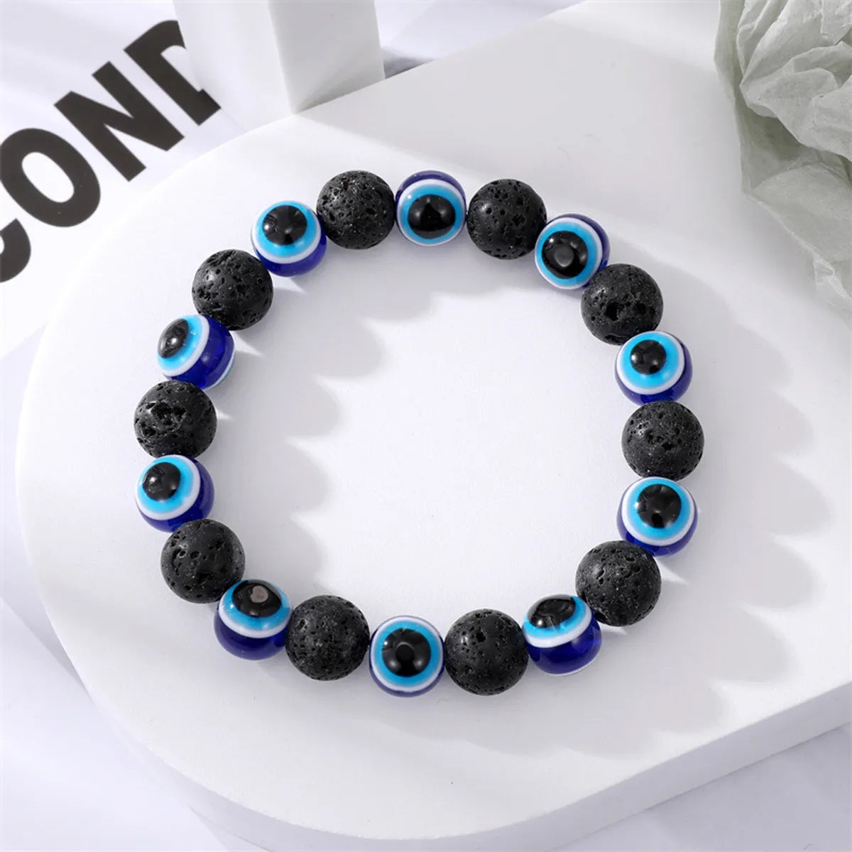 Retro Simple Devil'S Eye Bracelet Imitation Pearl Beaded Bracelet