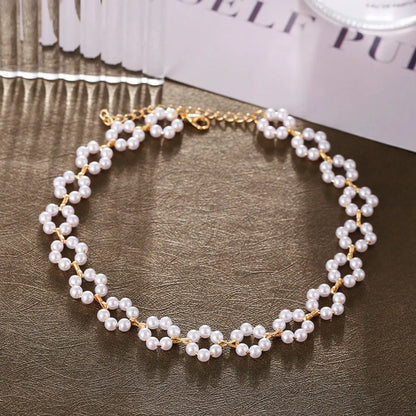 Retro Simple Pearl Wedding Necklace