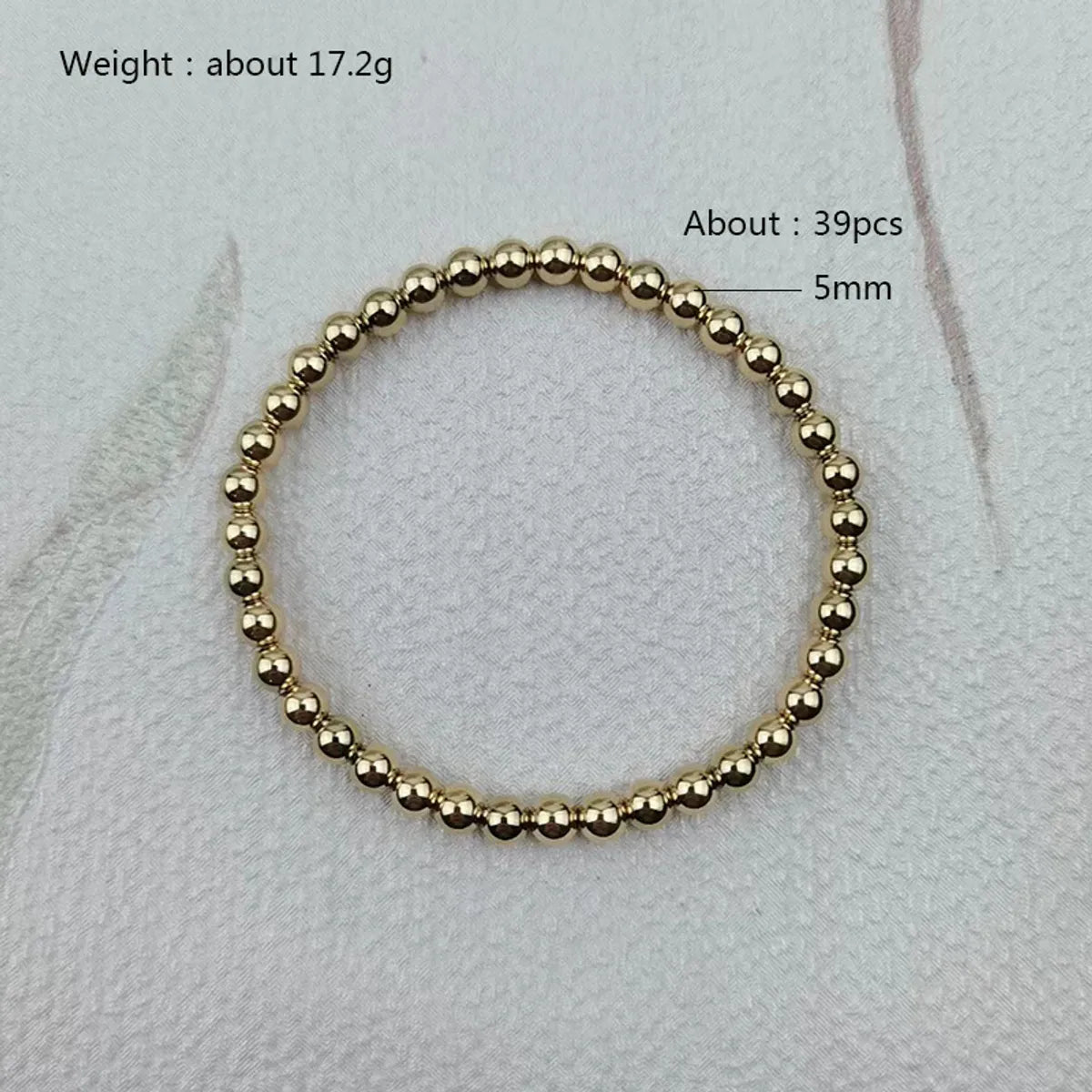 Retro Simple Style Ball Solid Color Stainless Steel Plating Bracelets