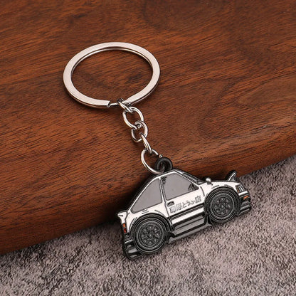 Retro Simple Style Car Alloy Iron Polishing White Gold Plated Bag Pendant Keychain