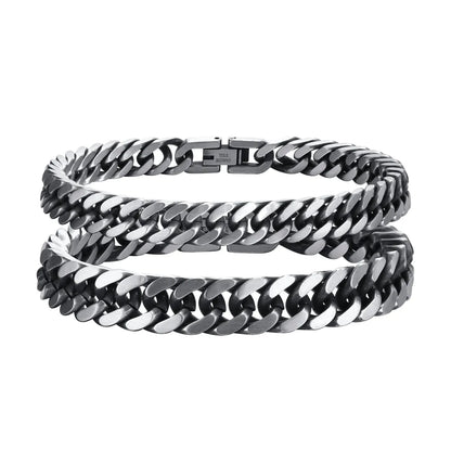 Retro Simple Style Chains Print 304 Stainless Steel Men'S Bracelets