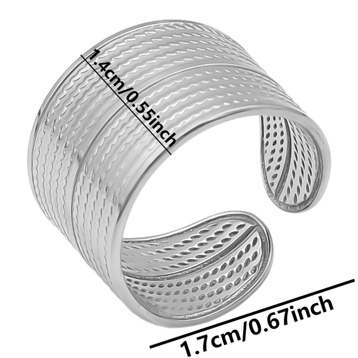 Retro Simple Style Circle Stainless Steel 18k Gold Plated Wide Band Rings