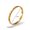 Retro Simple Style Classic Style Round 304 Stainless Steel 18K Gold Plated Zircon Bangle In Bulk