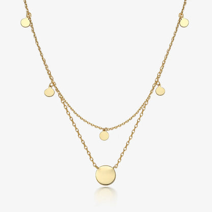 Retro Simple Style Classic Style Round Sterling Silver Plating 18k Gold Plated White Gold Plated Necklace