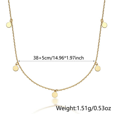 Retro Simple Style Classic Style Round Sterling Silver Plating 18k Gold Plated White Gold Plated Necklace