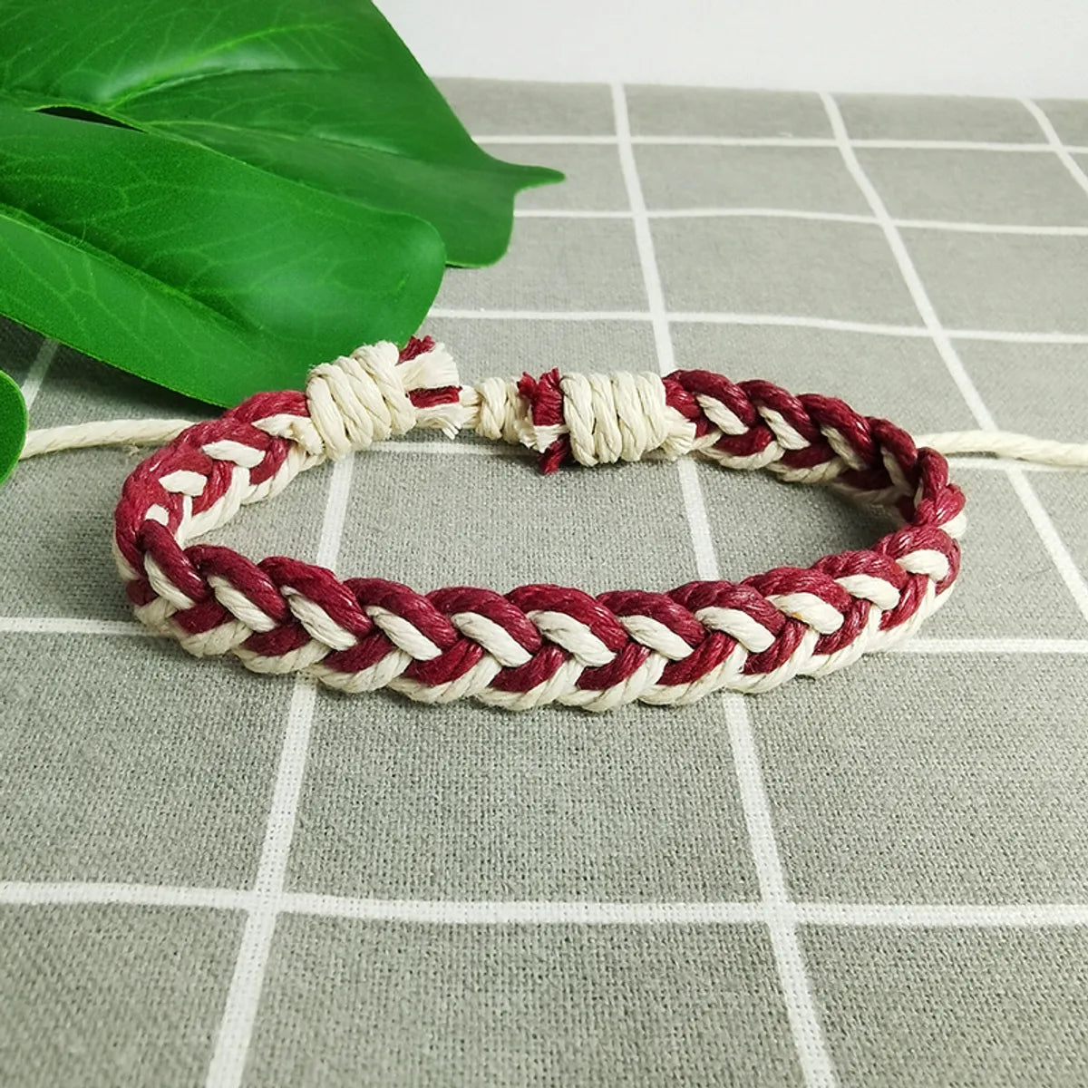 Retro Simple Style Color Block Cotton And Hemp Rope Wholesale Drawstring Bracelets