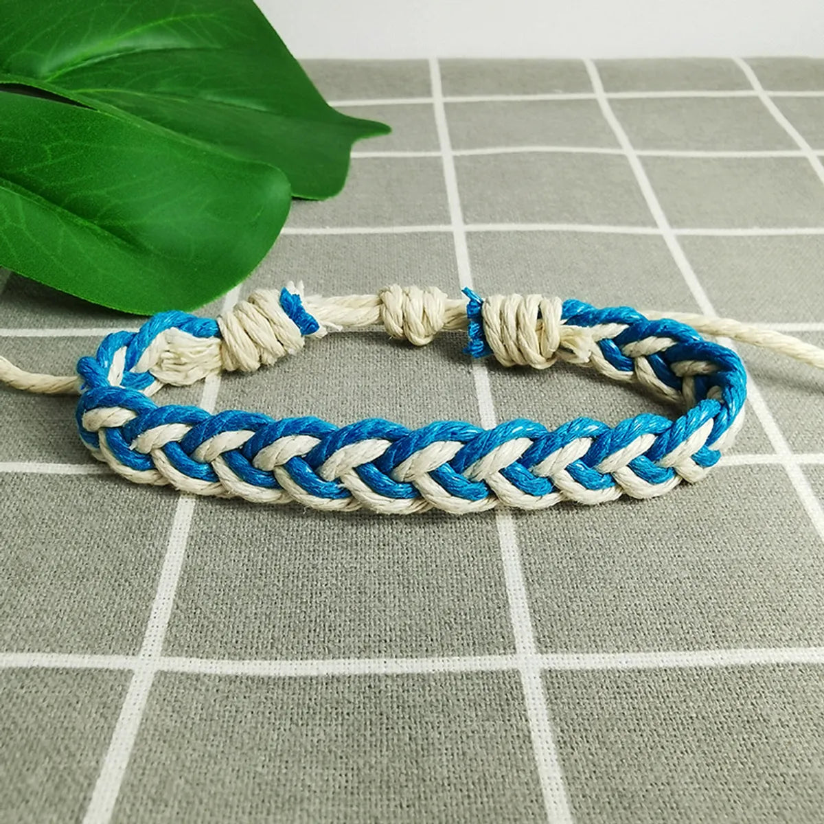 Retro Simple Style Color Block Cotton And Hemp Rope Wholesale Drawstring Bracelets