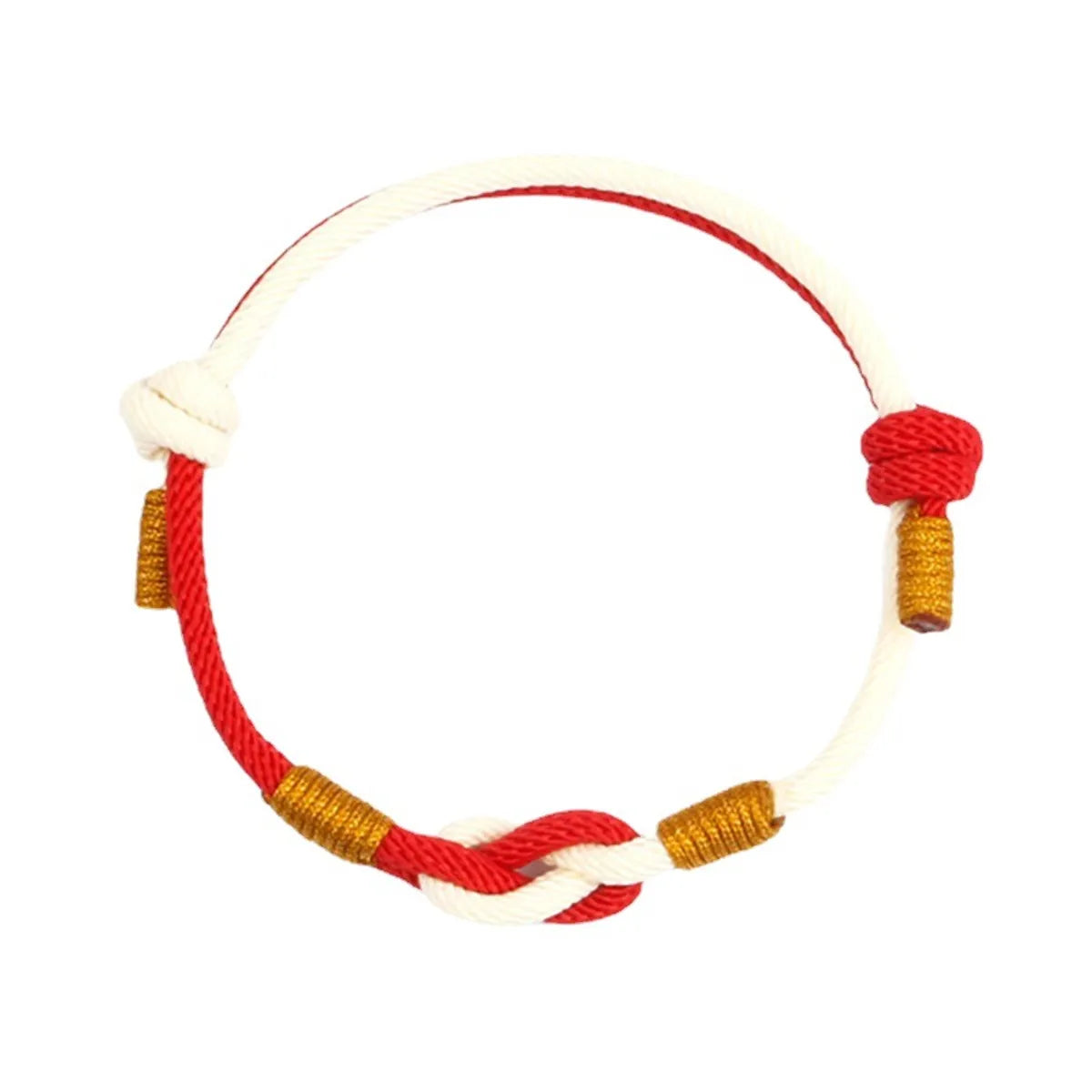 Retro Simple Style Color Block Knot Rope Knitting Couple Bracelets