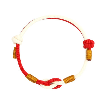 Retro Simple Style Color Block Knot Rope Knitting Couple Bracelets