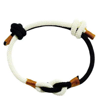 Retro Simple Style Color Block Knot Rope Knitting Couple Bracelets