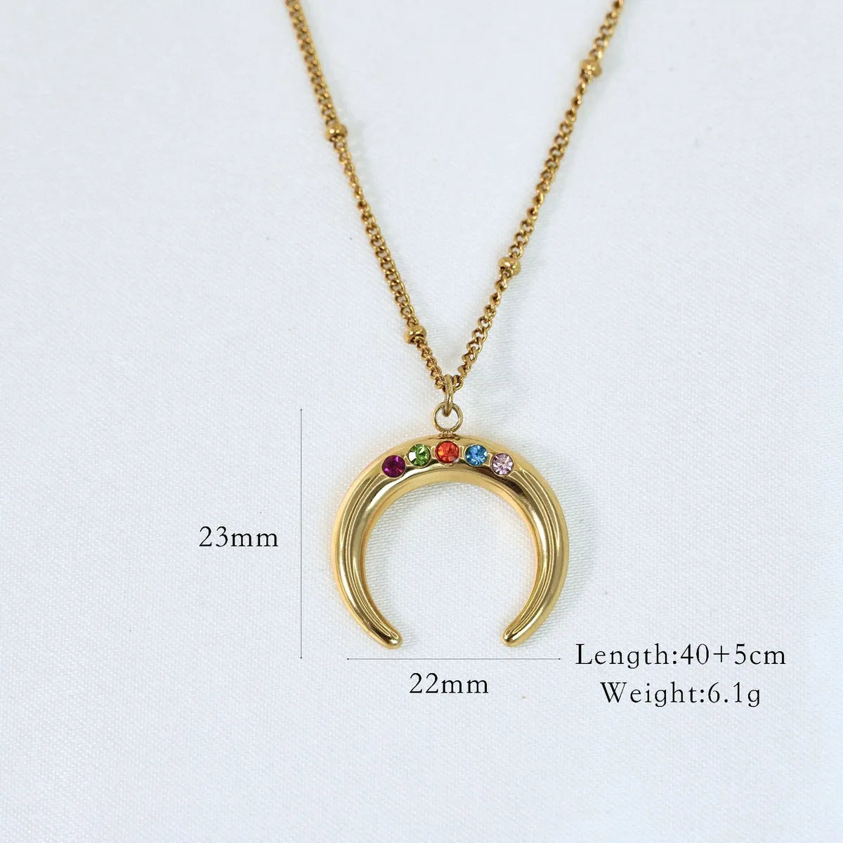 Retro Simple Style Color Block Natural Stone Titanium Steel Inlay Zircon Women'S Rings Necklace