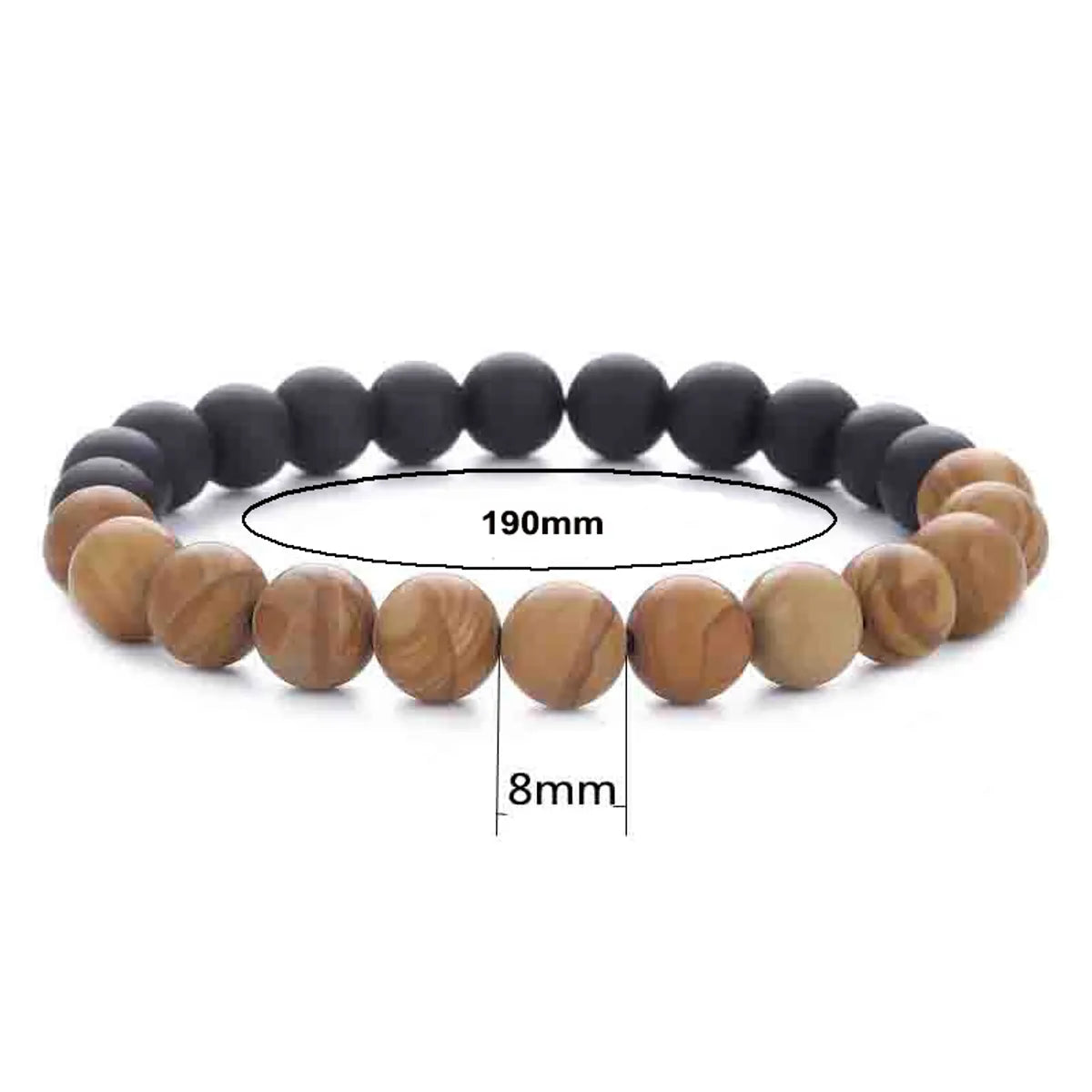 Retro Simple Style Color Block Stone Beaded Unisex Bracelets