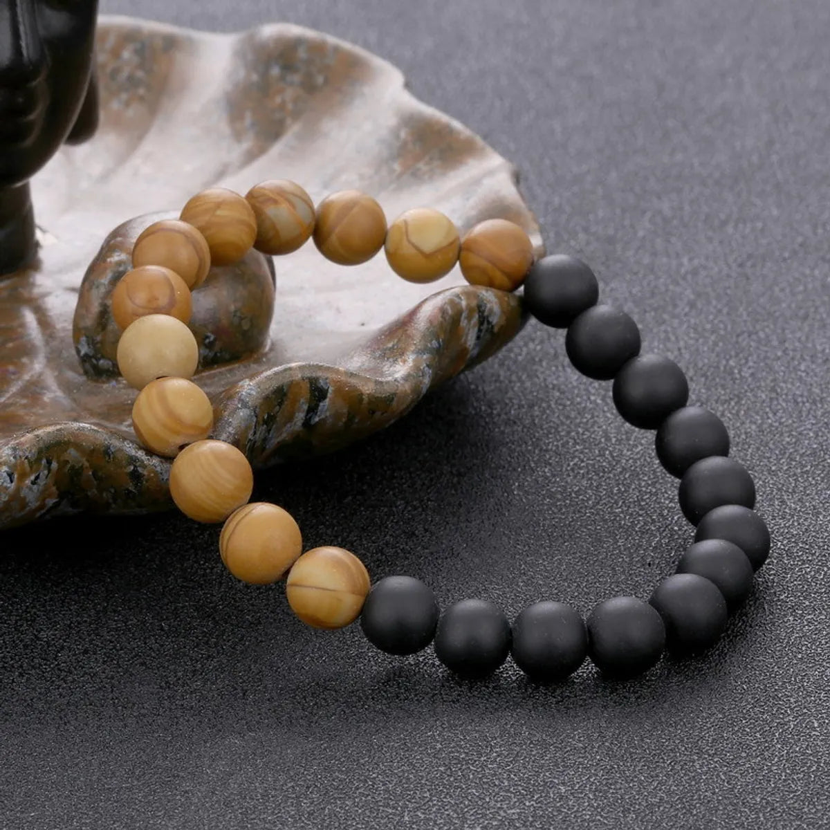 Retro Simple Style Color Block Stone Beaded Unisex Bracelets