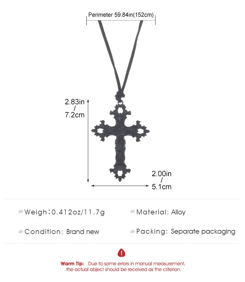 Retro Simple Style Cool Style Cross Alloy Wholesale Pendant Necklace