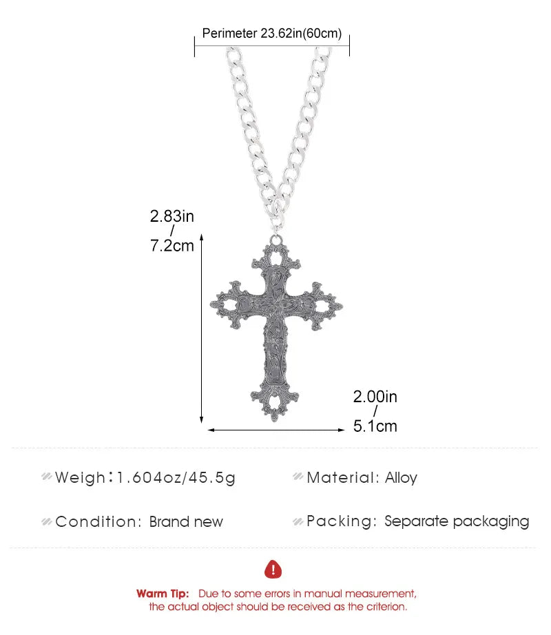 Retro Simple Style Cool Style Cross Alloy Wholesale Pendant Necklace