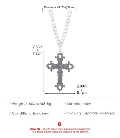 Retro Simple Style Cool Style Cross Alloy Wholesale Pendant Necklace