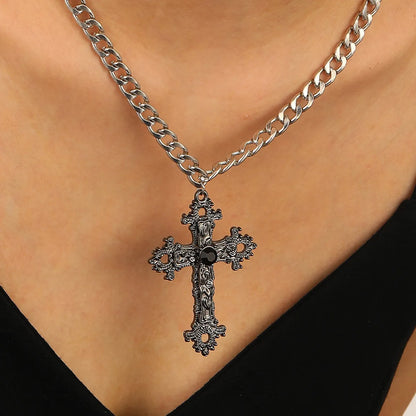 Retro Simple Style Cool Style Cross Alloy Wholesale Pendant Necklace