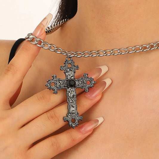 Retro Simple Style Cool Style Cross Alloy Wholesale Pendant Necklace