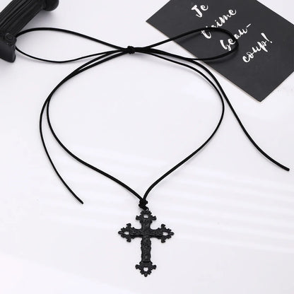 Retro Simple Style Cool Style Cross Alloy Wholesale Pendant Necklace