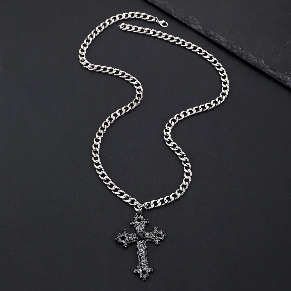 Retro Simple Style Cool Style Cross Alloy Wholesale Pendant Necklace