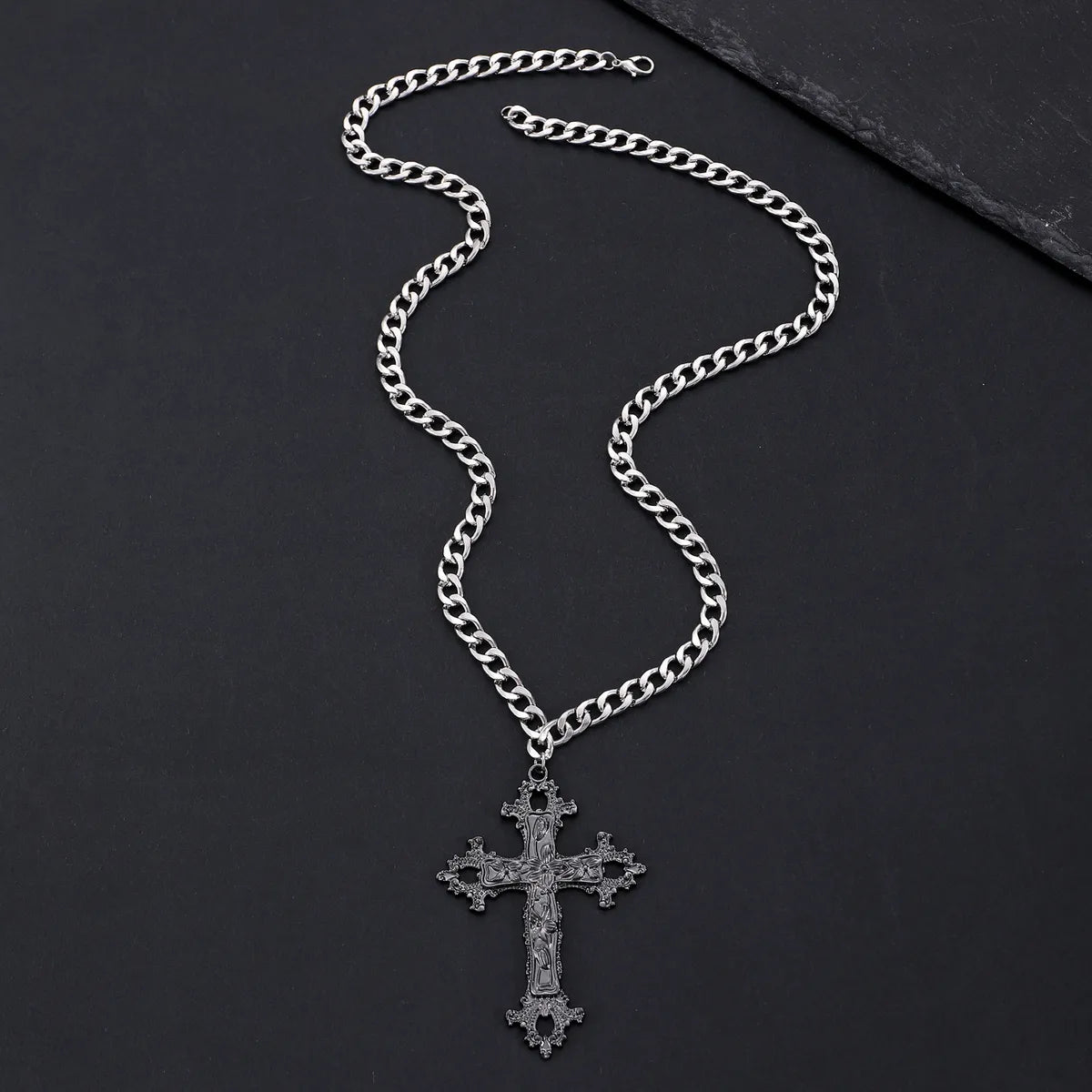 Retro Simple Style Cool Style Cross Alloy Wholesale Pendant Necklace