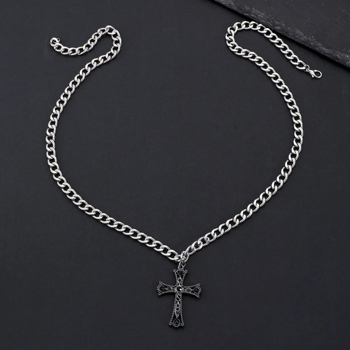 Retro Simple Style Cool Style Cross Alloy Wholesale Pendant Necklace