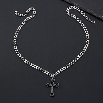 Retro Simple Style Cool Style Cross Alloy Wholesale Pendant Necklace