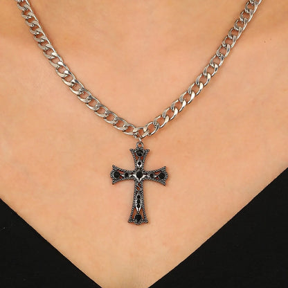 Retro Simple Style Cool Style Cross Alloy Wholesale Pendant Necklace