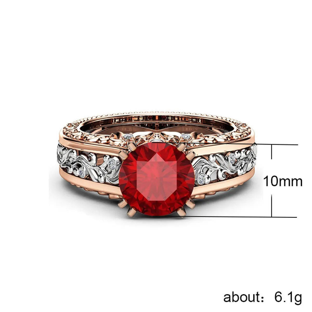 Retro Simple Style Flower Artificial Gemstones Alloy Wholesale Rings