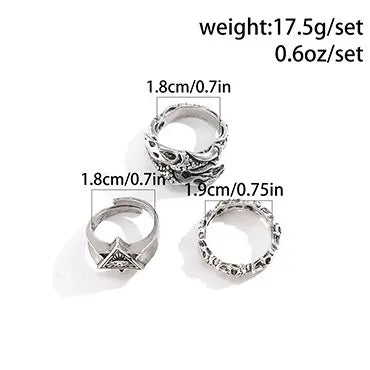 Retro Simple Style Geometric Alloy Plating Men'S Rings