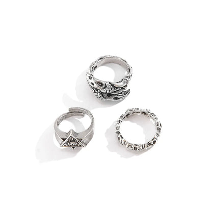 Retro Simple Style Geometric Alloy Plating Men'S Rings