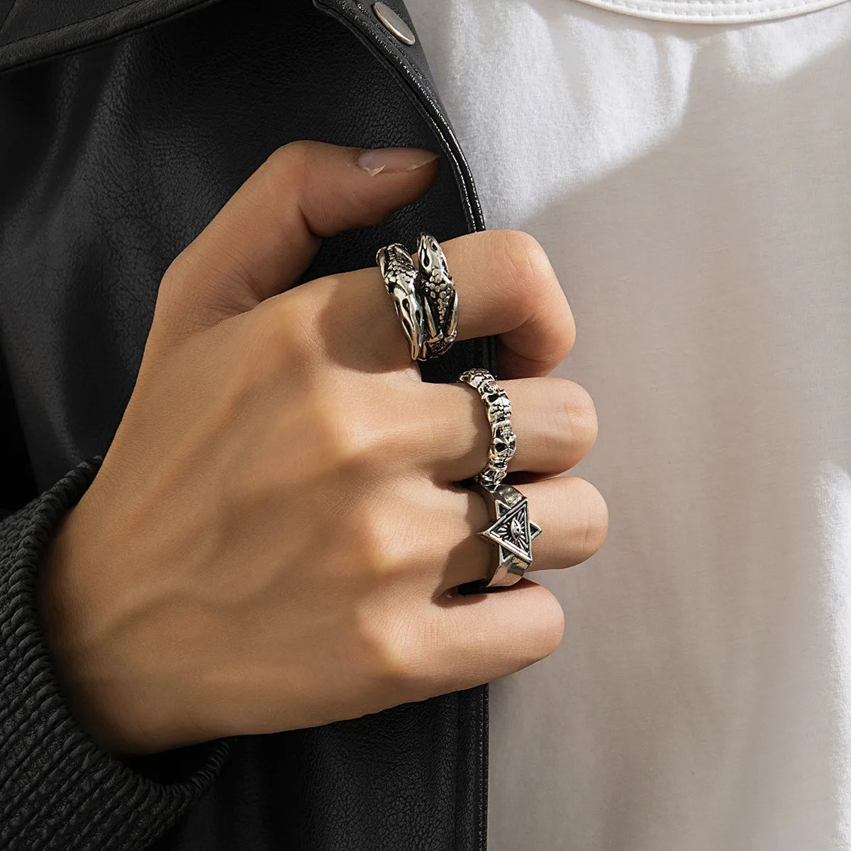 Retro Simple Style Geometric Alloy Plating Men'S Rings