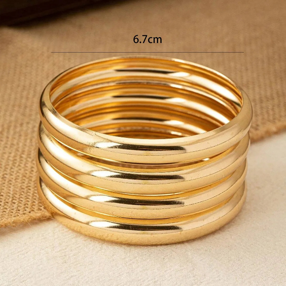 Retro Simple Style Geometric Metal Wholesale Bangle