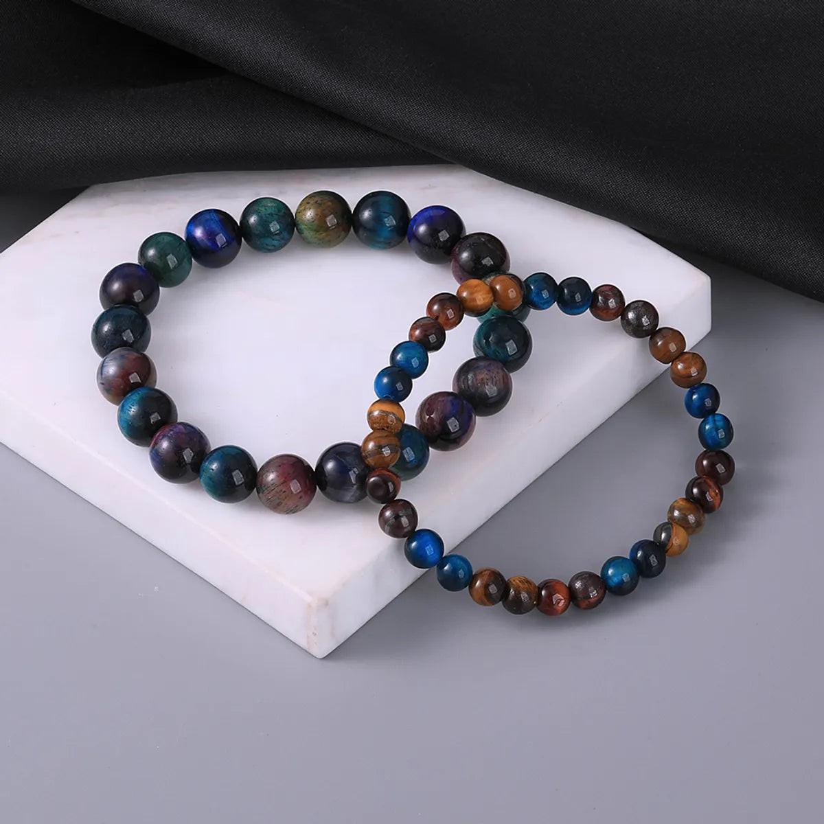 Retro Simple Style Geometric Natural Stone Bracelets In Bulk