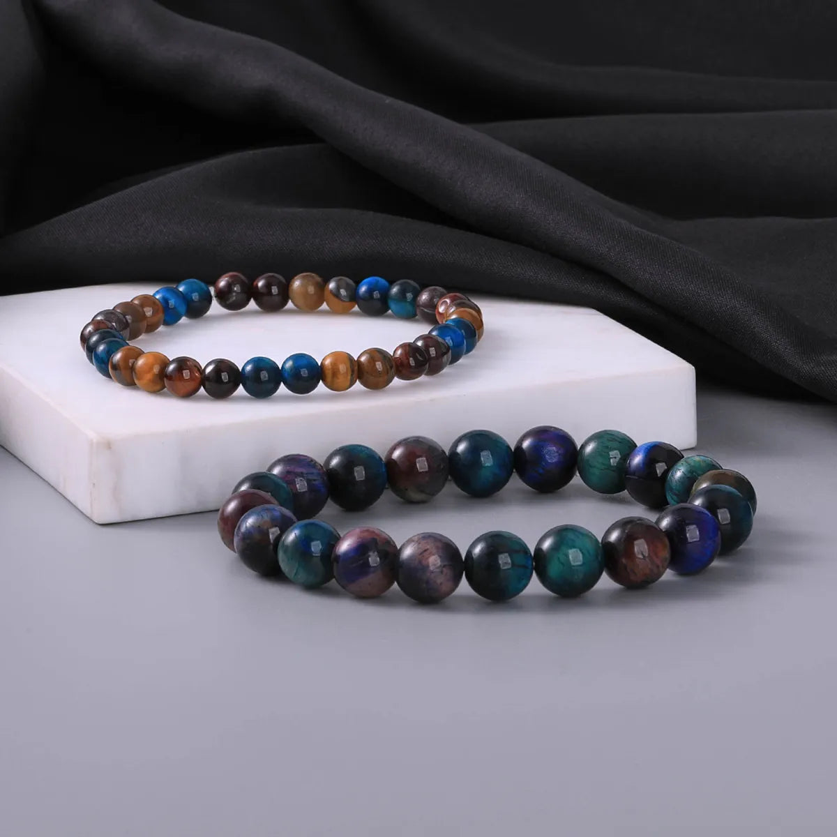 Retro Simple Style Geometric Natural Stone Bracelets In Bulk