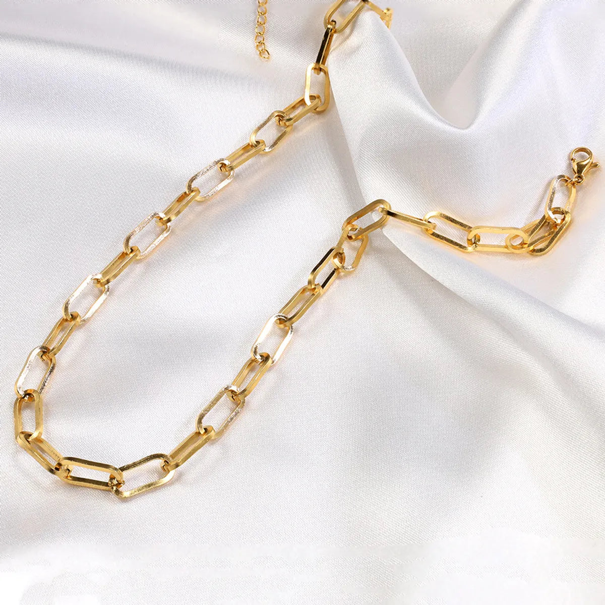 Retro Simple Style Geometric Stainless Steel Plating 18k Gold Plated Necklace