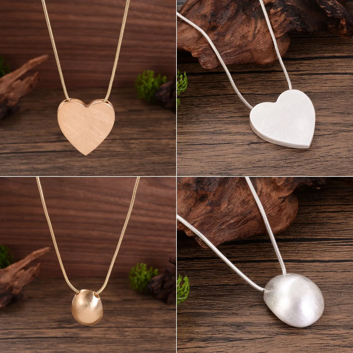 Retro Simple Style Heart Shape Alloy Wholesale Pendant Necklace