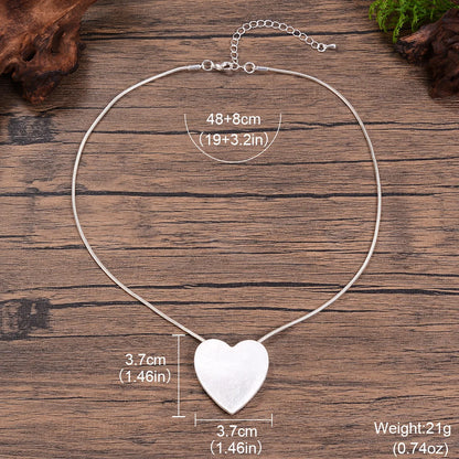 Retro Simple Style Heart Shape Alloy Wholesale Pendant Necklace