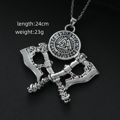 Retro Simple Style Letter Axe Alloy Unisex Pendant Necklace