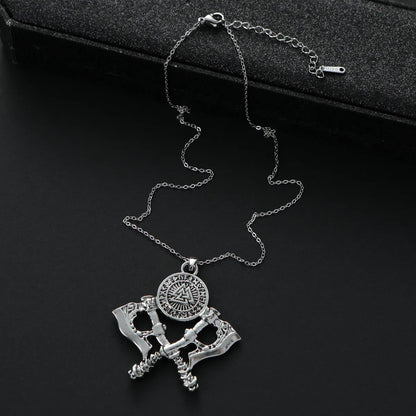 Retro Simple Style Letter Axe Alloy Unisex Pendant Necklace