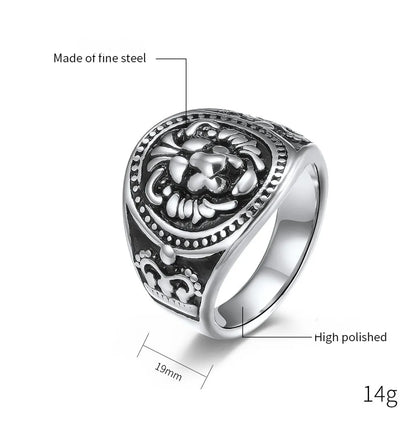 Retro Simple Style Lion 304 Stainless Steel 18K Gold Plated Unisex Rings