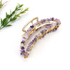 Retro Simple Style Moon Alloy Crystal Knitting Hair Claws