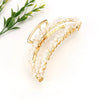 Retro Simple Style Moon Alloy Crystal Knitting Hair Claws