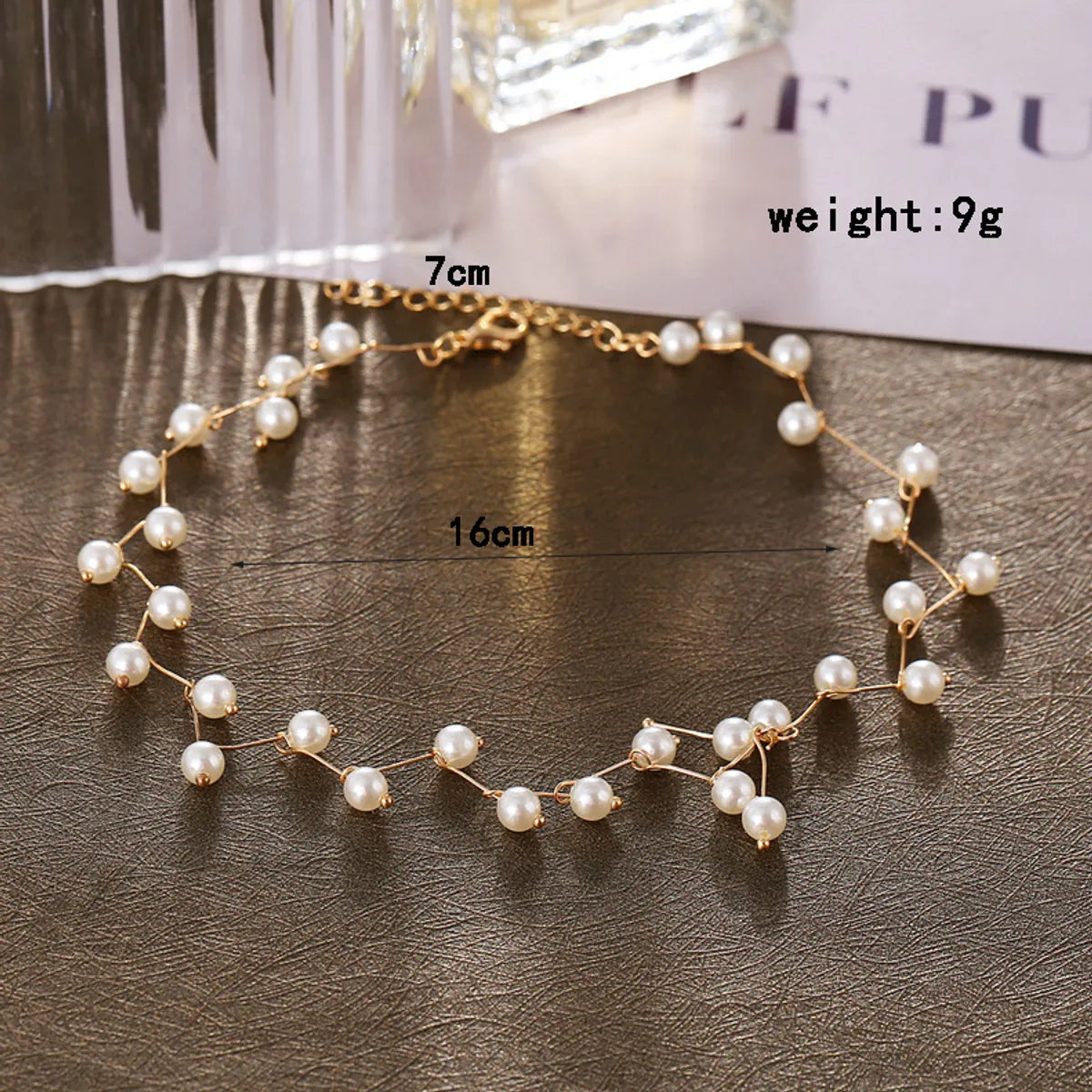 Retro Simple Style Round Imitation Pearl Alloy Women'S Choker