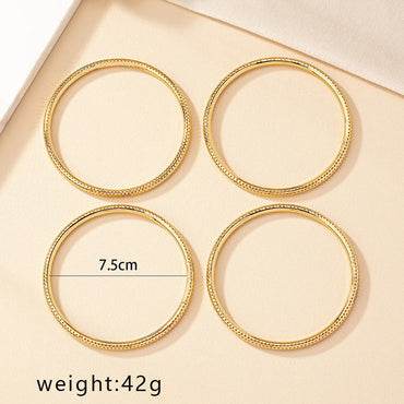 Retro Simple Style Round Iron Plating Women'S Bangle